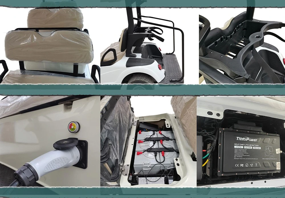 Hongchangda Electric Golf Cart 2+2 Seats 4 Wheels Club Car for Sighting with 48V 72V Fast Charger