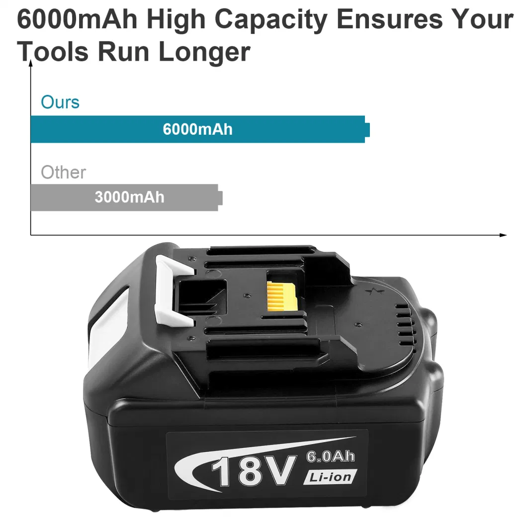 Rechargeable Battery for Makita Bl1850 18V 4000mAh Battery Replacement