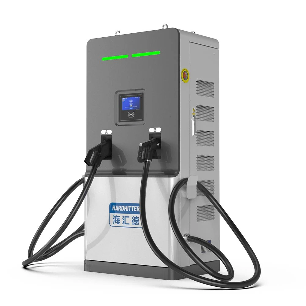 Hardhitter CE Certified OEM 120kw DC Quick EV Charger CCS2 Gbt Dual Guns Charging Pile Public Commercial Electric Vehicle Fast EV Charging Stations