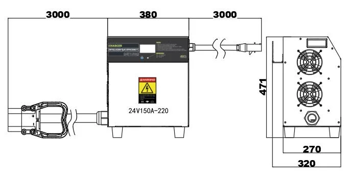 High-Quality 12000W 48V 150A Lithium/Lead Acid Battery Charger Golf Cart/Truck/Tractor/Hauler/Forklift/Scooter