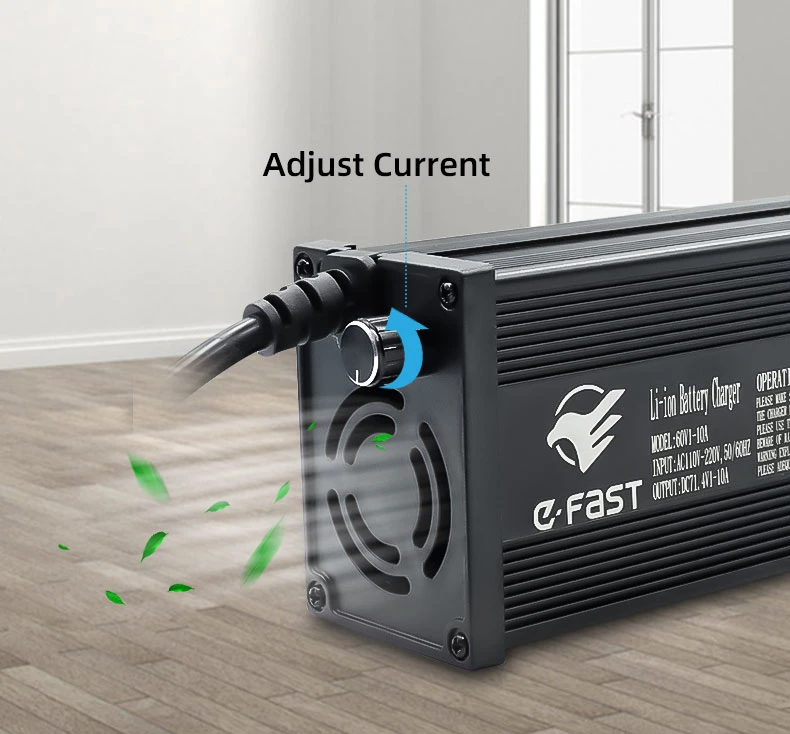 72 Volt LiFePO4 Battery Charger Adjustable 1A to 10A 84V/87.6V Fast Lithium Ion Battery Charger