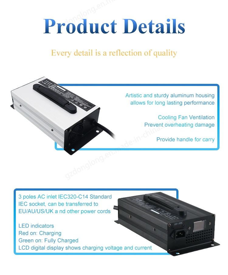 1200W 60V 15A Electric Tricycle Tourism Bus Battery Pack Acidportable Lead Acid Intelligence Charger