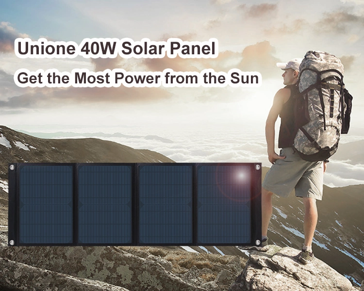 40W Foldable Solar Panel USB DC Portable Mobile Phone Car Battery Folding Charger Factory Price