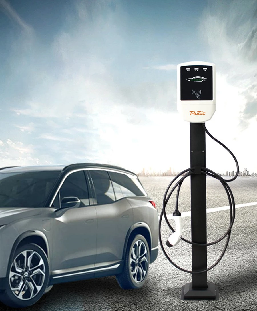 7kw AC Car Charging Pile EV Charger for Electric Vehicles Fast Charging Station with Tesla Car Charger China Supply