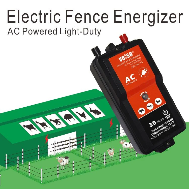 AC Low Impedance Electric Fence Charger Low-Impedence Design Maintains Maximum Energy on Fence Works in Heavy Weed Condition