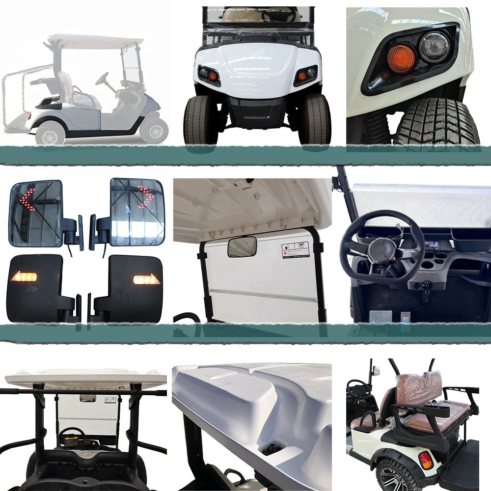 Hongchangda Electric Golf Cart 2+2 Seats 4 Wheels Club Car for Sighting with 48V 72V Fast Charger