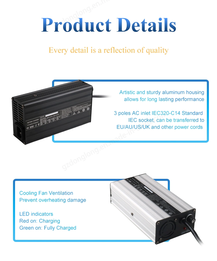 300W 60V3.5A Lithium Lead Acid Battery Charger for Mobility Scooter Ebike Hoverboard Balance