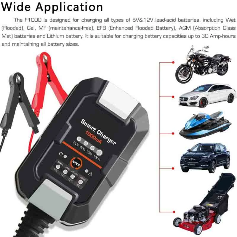 Car 12 Portable RC 12V 100ah 48 Volts Multi Mobility Scooter V Volt Auto Acid 24V LiFePO4 Adjustable Power EV Battery Charger