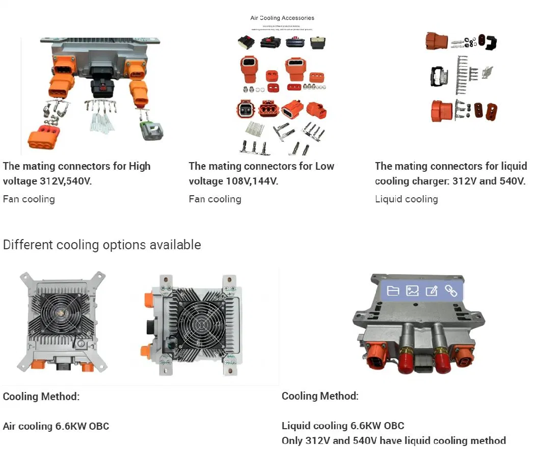 China Supplier 6600W EV Battery Obc Cab Bus Electric Loaders Charger