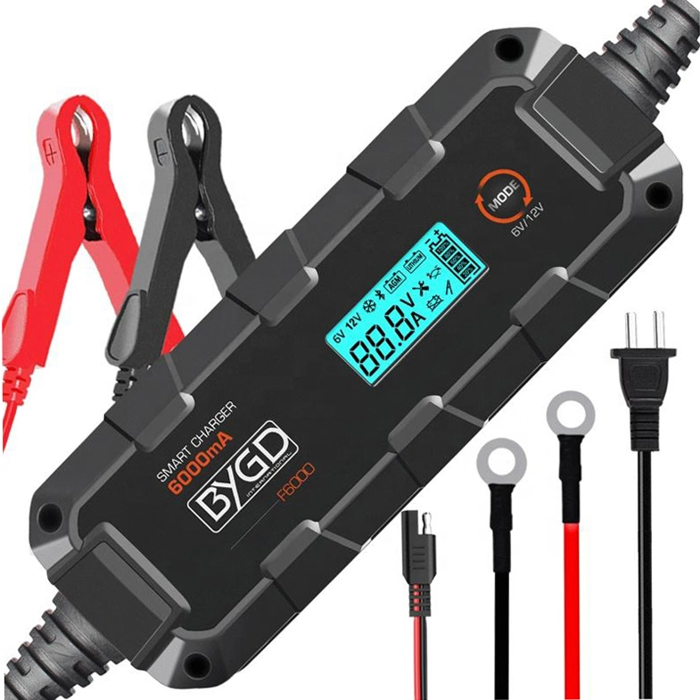 Factory 12V 6A Automatic Intelligent Start Stop Pulse Repair Lead Acid 12 Volt Battery Charger