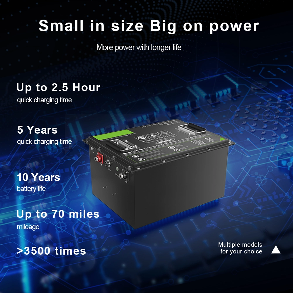 Golf Cart LiFePO4 Lithium Battery Kit 48V 160A Typical 60-70 Miles Per Charge Club Car Precedent Direct Replacement for Lead Acid Batteries