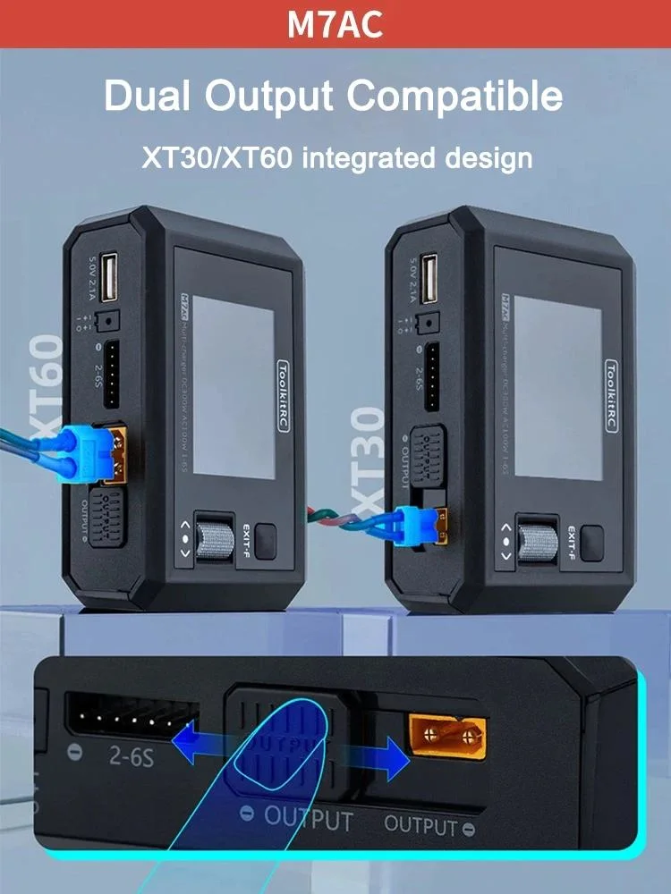 Toolkitrc M7AC AC100W/DC300W Xt30/Xt60 Lithium Battery Charger