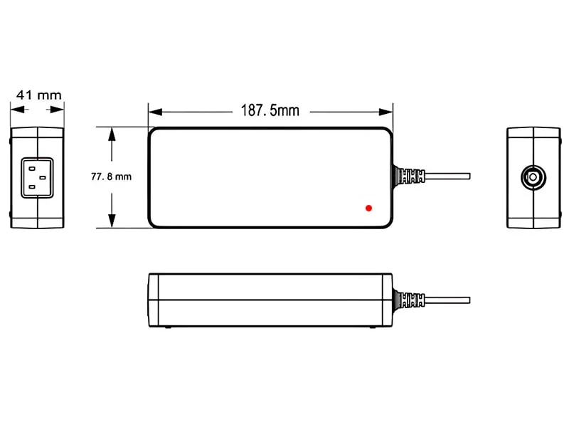 Smart Charger 60V 3A 240W DC 73.5V for SLA /AGM /VRLA /Gel Lead-Acid Battery for Motorcycle and Deep Cycle Batteries