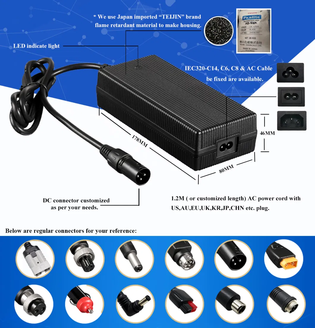 Li Ion Battery Charger 13V 17V 15A 14A for Ebike Drone