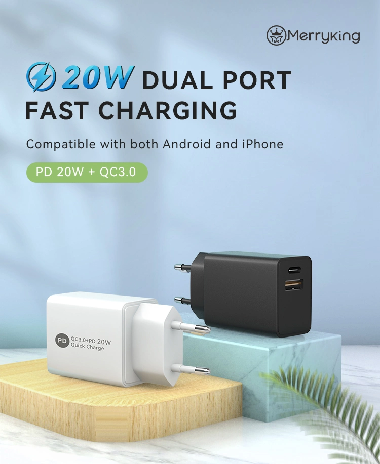 Pd18W QC3.0 USB Fast Type C Charger Universal Input 5V 3A/9V 2A/12V 1.5A EU UL CE FCC SAA RoHS Ukca for Tablet/Mobile Phone/ LED/CCTV/Headset/Wireless Charging