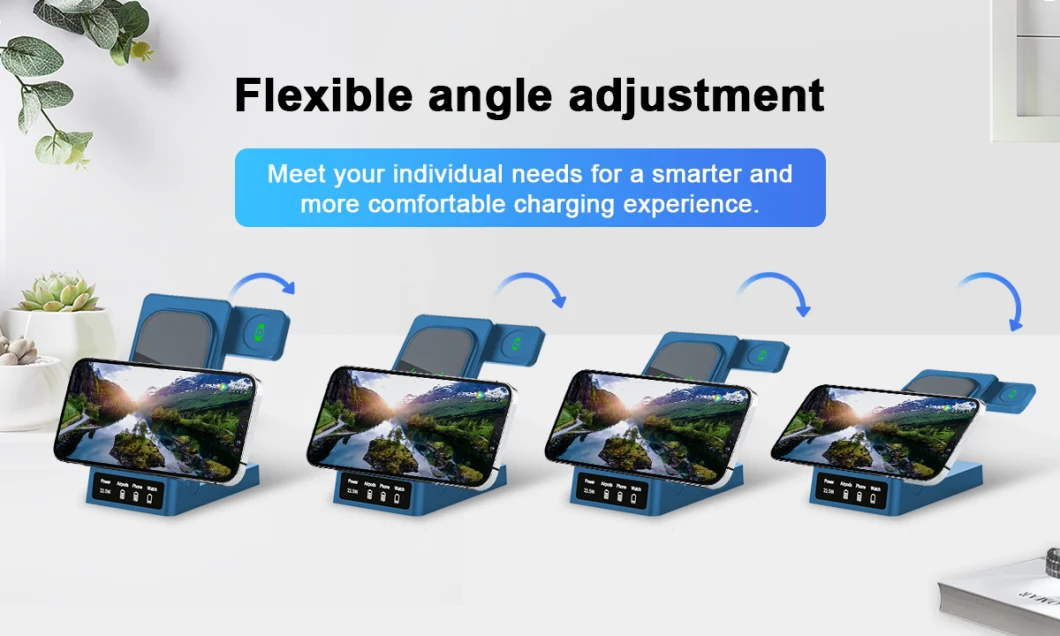 2023 Portable Quick Fast Charger for Android iPhone Smartphone Wireless Charging Station