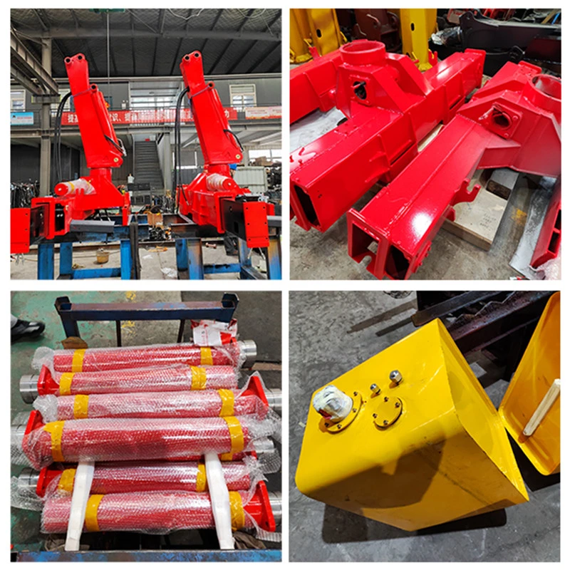 Customization New Condition Knuckle Boom Marine Crane with Grapple for Sale