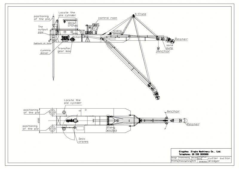 Diesel Engine / Diesel Engine/ Hydraulic Control/River Sand /26 Inch Lake Mud / 22 Inch Cutter Suction Dredging Equipment with Anchor Boom/Dredger CE