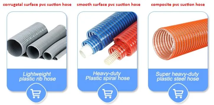 2 2.5 3inch 4 6 8 10inch Flexible Plastic Reinforced PVC Helix Water Pump Sutcion Hose Water Discharge Spiral Suction Pipe Hose