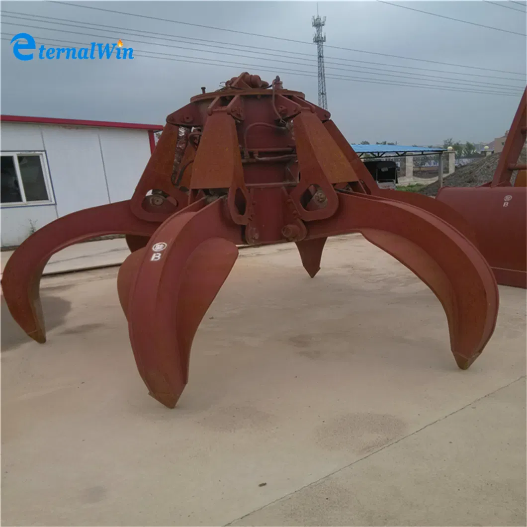 Orange Peel Grab Five-Claw Rotary Log Grab Rotating Wood Grapple for Excavators