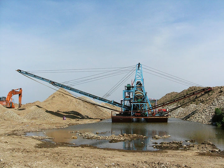 Mechanical Sand Dredging Dredge Machine with Chains of Buckets