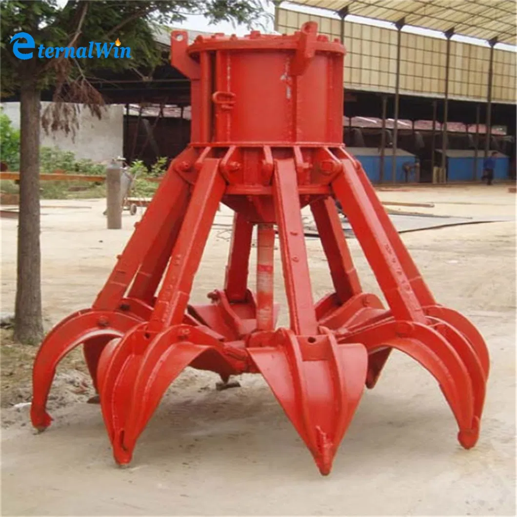 Workshop Double Girder Radio Remote Control Clamshell Grab Bucket Rotating Grapple