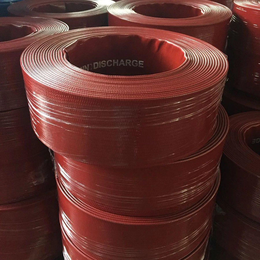 2&quot; X 100m Red PVC Layflat Water Discharge Hose for Agricultural Irrigation