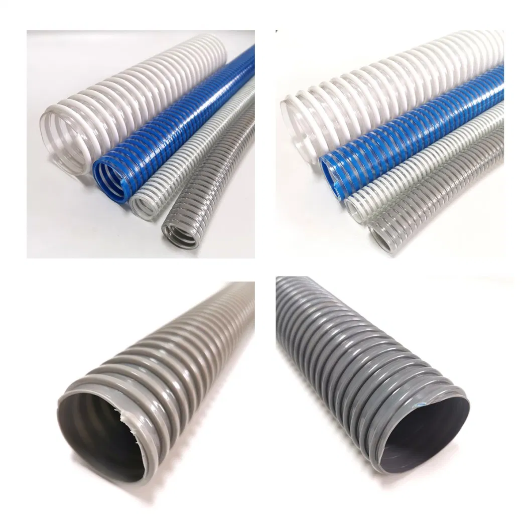 Flexible 1&quot;2&quot;3&quot;4&quot;6&quot;8&quot;10&quot;12 Inch High Pressure PVC Helix Suction Garden Water Duct Discharge Hose