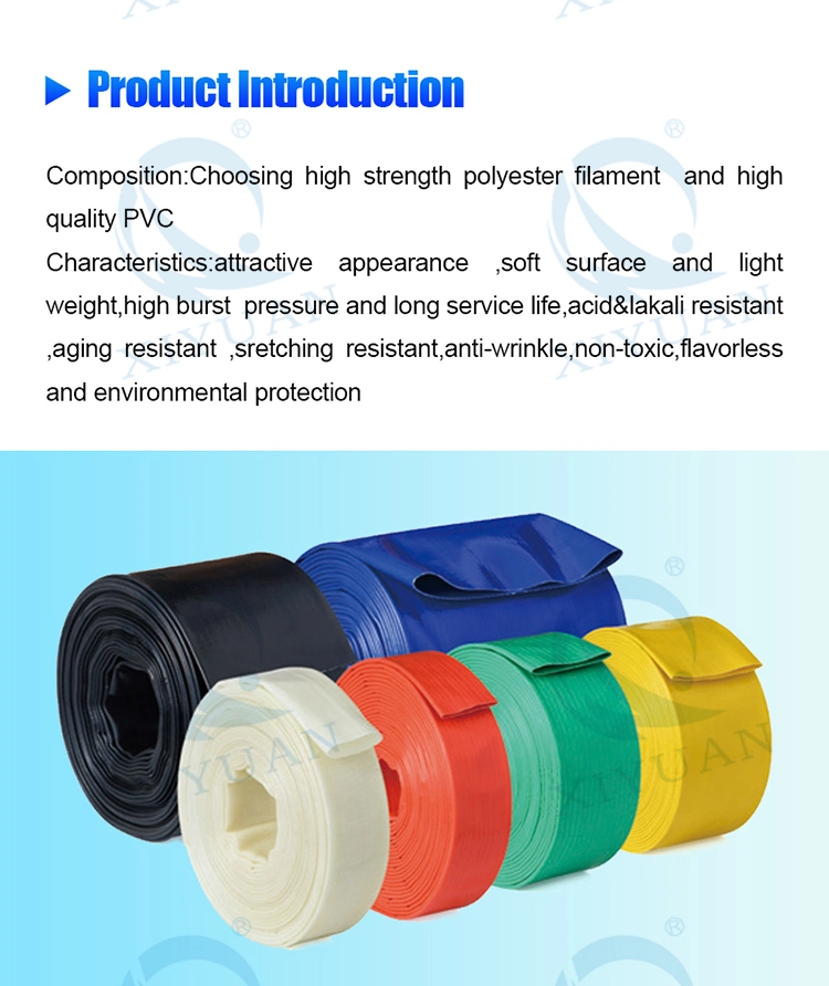 Yellow Flexible PVC Layflat Water Pump Discharge Hose