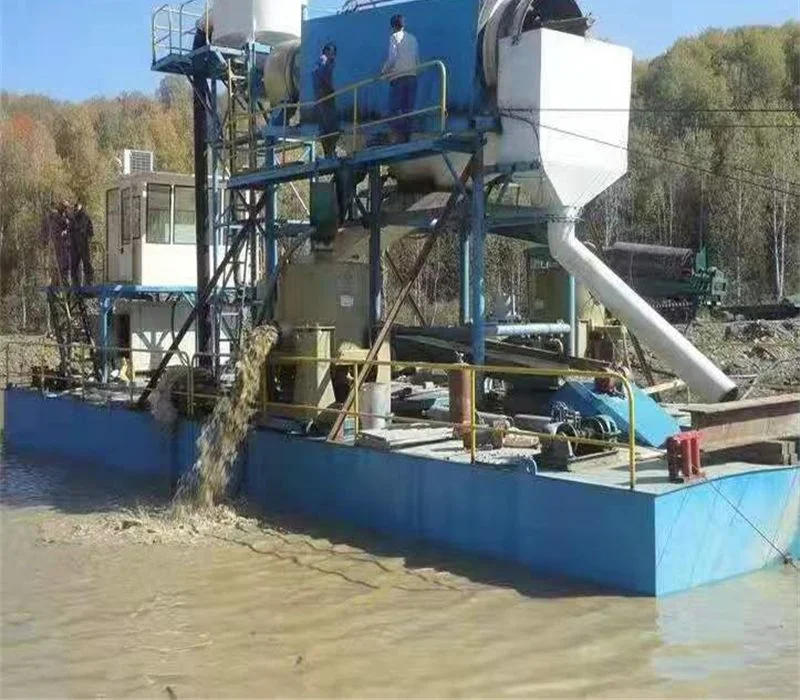 Trommel Screen Chain Bucket Gold Diamond Mining Dredger for Sale