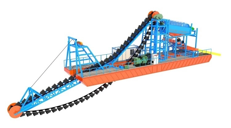 Bucket Chain Diamond Dredger for River Gold Mining