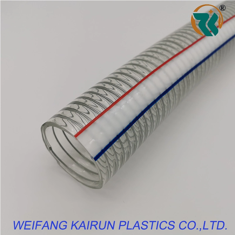 Size 25mm-102mm Industrial PVC Spiral Steel Wire Reinforced Water/Air/Rubber/Suction/Garden Hoses