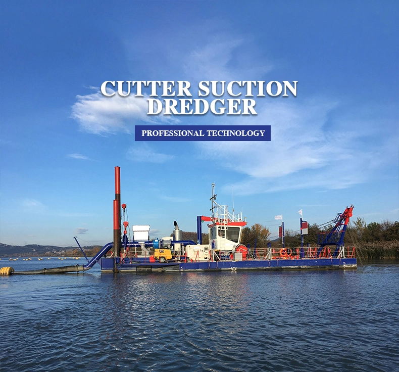 Diesel Engine Hydraulic 4000m3/H Cutter Suction Dredge for for Sand Clay Dredging in River Lake Port Canal