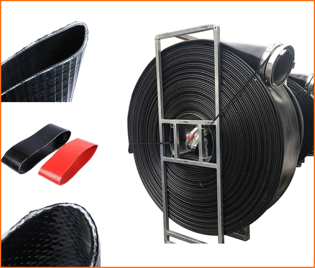 Black TPU Rubber PVC Lay Flat Water Hose Irrigation PVC Layflat Hose