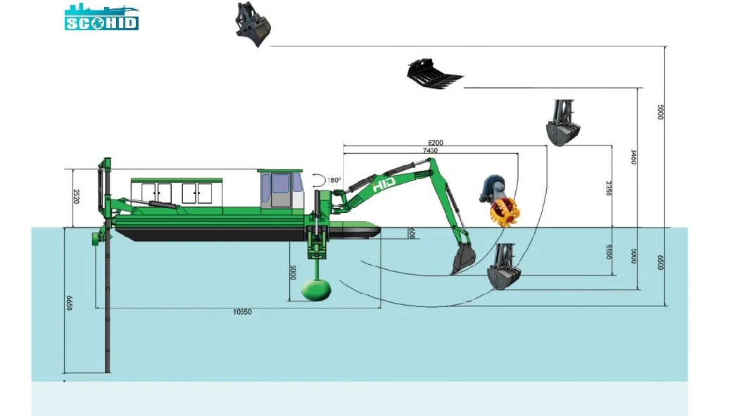 Self-Propelled Amphibious Dredger Mining Equipment for Mud Dredging in Wetland