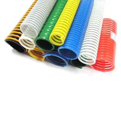 PVC corrugato verde tubo flessibile di aspirazione abrasivo a spirale 1 2 3 4 5 6 8 10 12 pollici per composito Rifiuti di fango di sabbia di combustibile chimico
