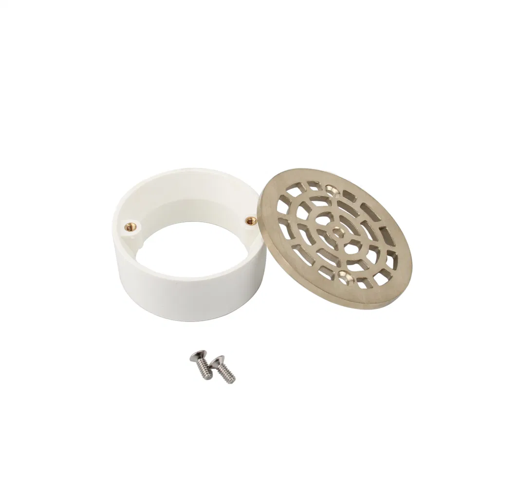 PVC Inside Pipe Fit Drain with Nickel Bronze Round Strainer