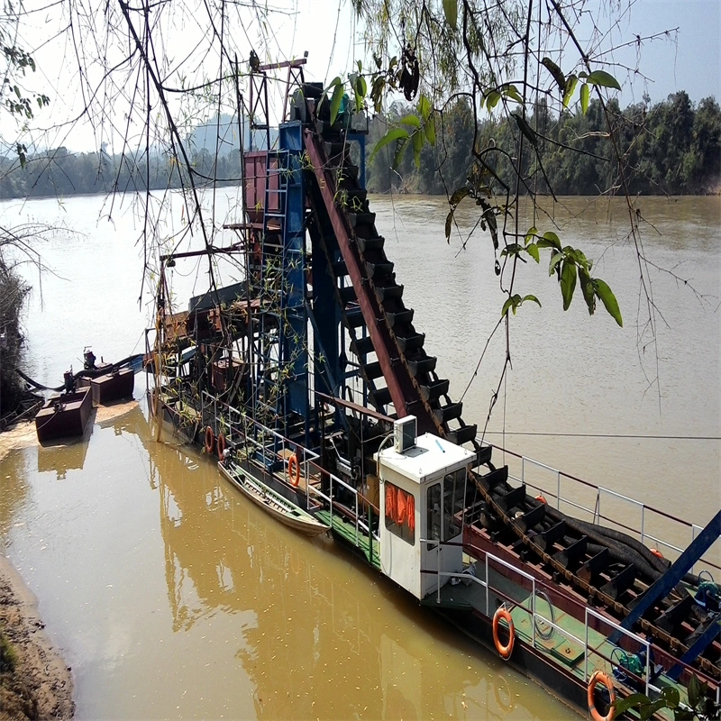 100t Capacity River Gold Mining Dredge with Drum Screen