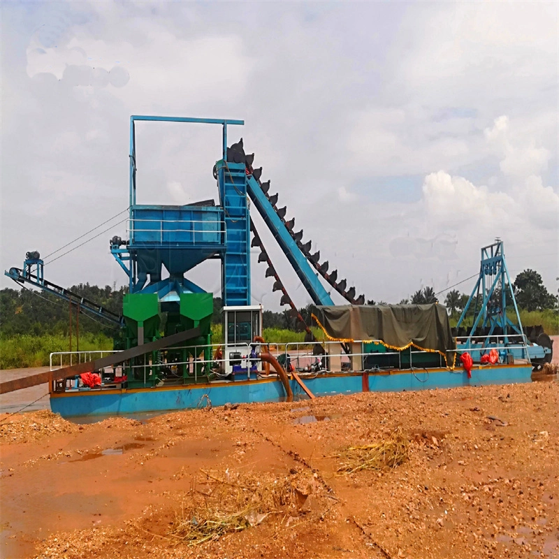 Automatic Bucket Chain Gold Dredge with Generator Sets