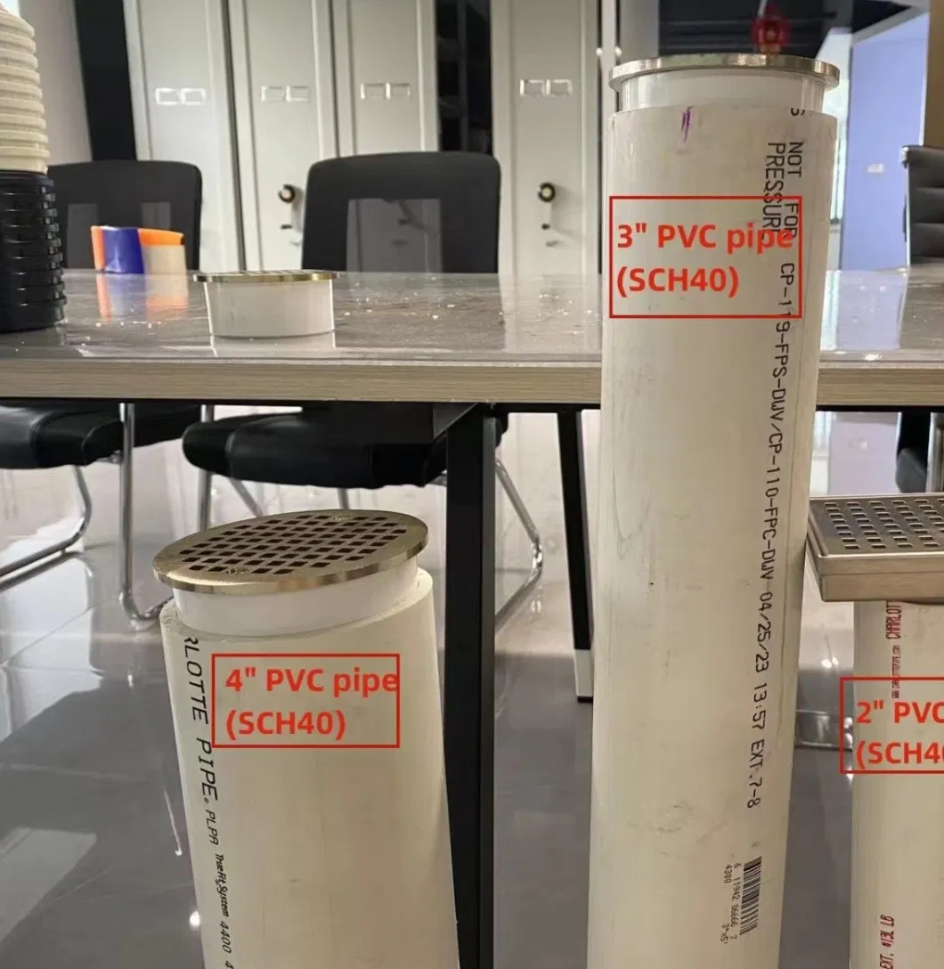 PVC Inside Pipe Fit Drain with Nickel Bronze Round Strainer