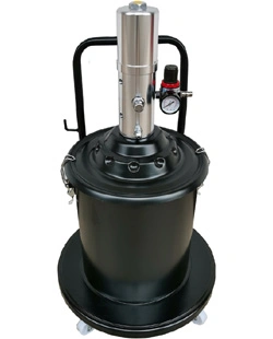 High Volume Oil Grease Manual Bucket Pump Pneumatic Operated Greaser - 12L