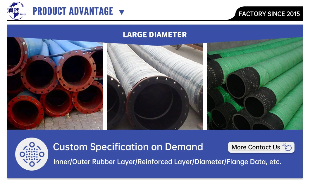 Mud Slurry Suction Delivery Rubber Hose Pipes for Dredging Industry