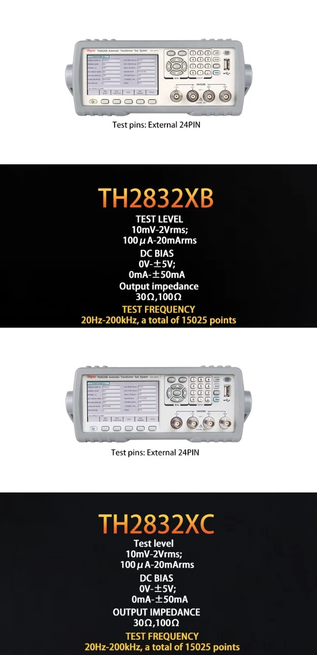 Tonghui Th2840ax with 20Hz-500kHz Automatic Transformer Test System