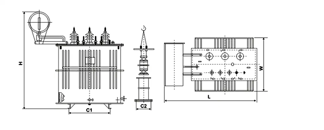 12.47kv 13.2kv 13.8kv 15kv 750kVA 1000kVA Oil Type Distribution Power Transformer