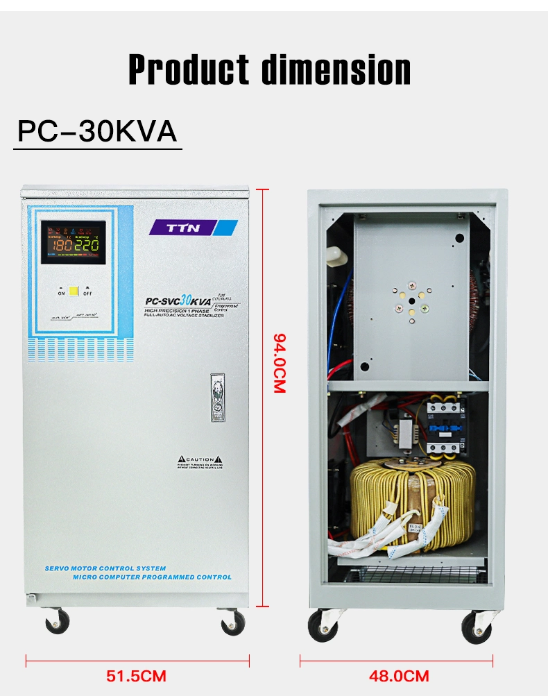 High Efficiency Servo Motor Control Model Pcsvc-10000va Three Phase Automatic Voltage Stabilizer with Micro Computer Programmed Control