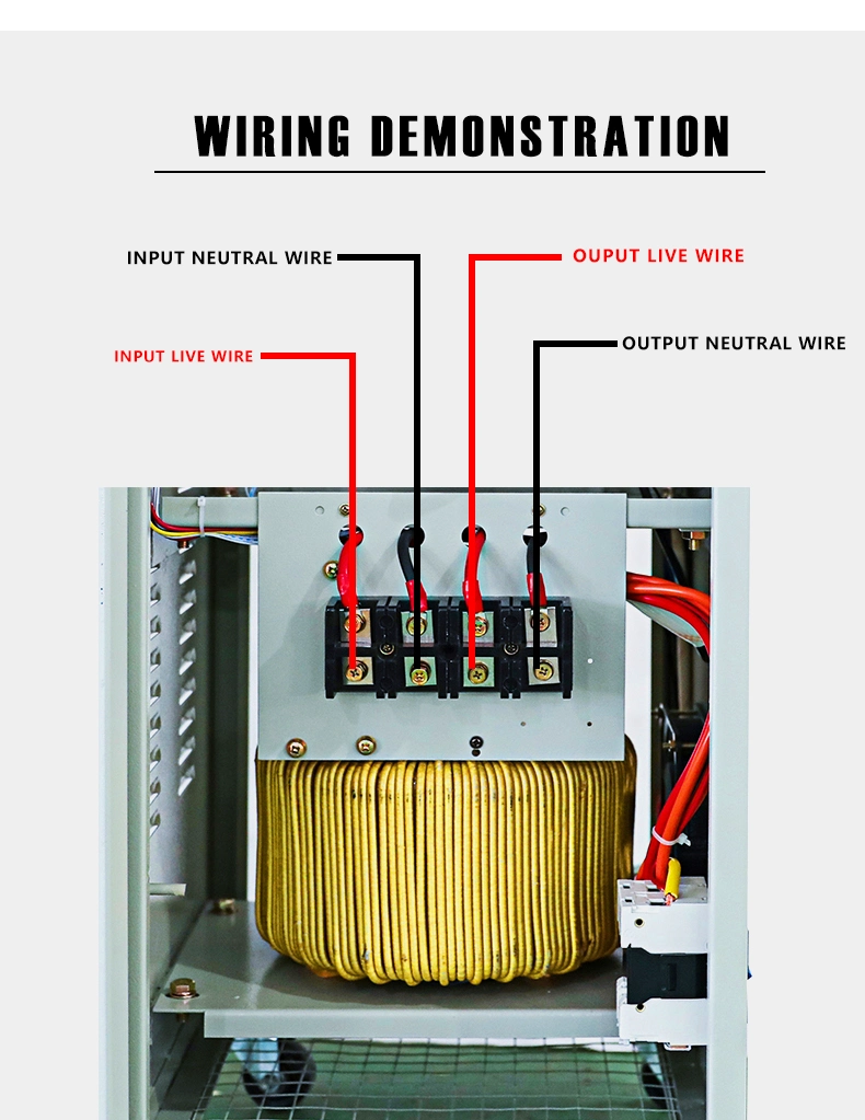 High Efficiency Servo Motor Control Model Pcsvc-10000va Three Phase Automatic Voltage Stabilizer with Micro Computer Programmed Control