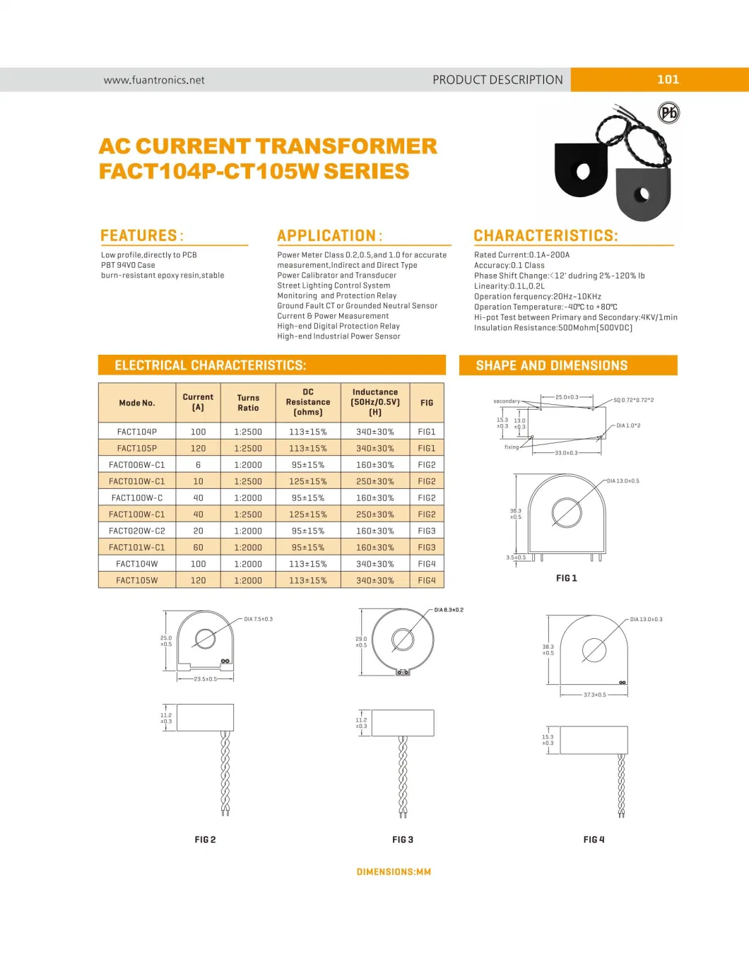 Monitoring and Protection Relay/Ground Fault CT or Grounded Neutral Sensor Use, Customized Current Sense Transformer/Mutual Transformer