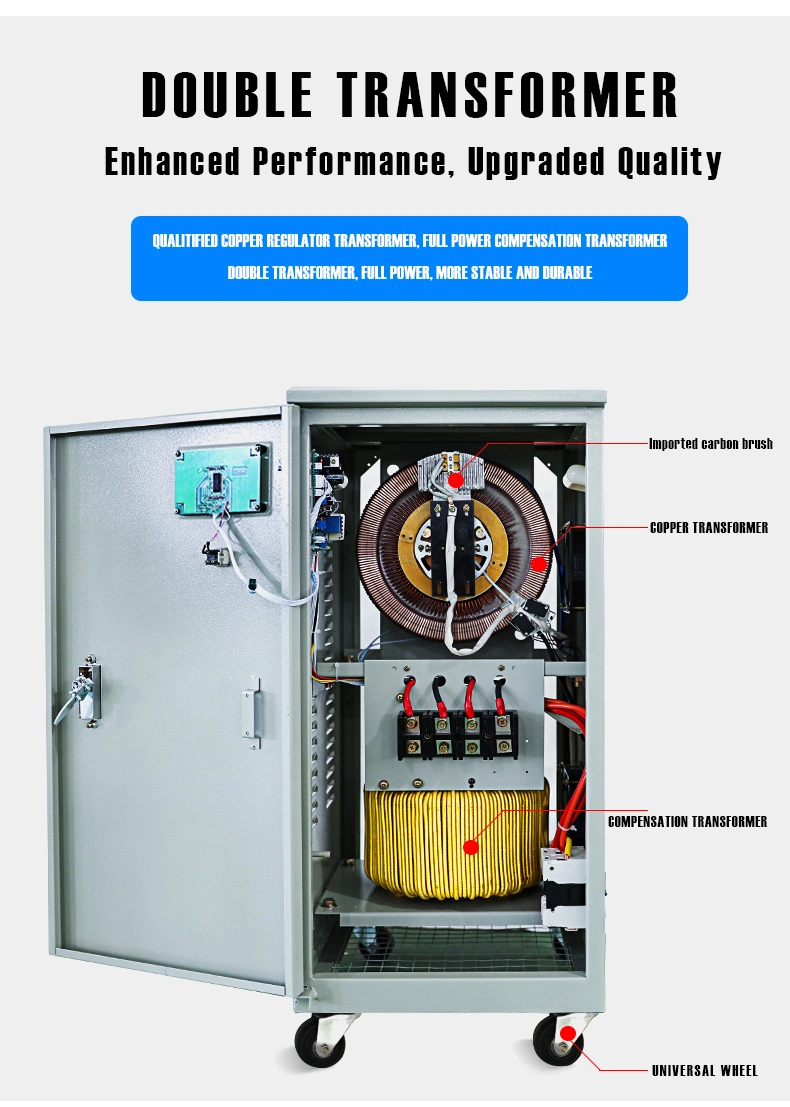 High Efficiency Servo Motor Control Model Pcsvc-10000va Three Phase Automatic Voltage Stabilizer with Micro Computer Programmed Control