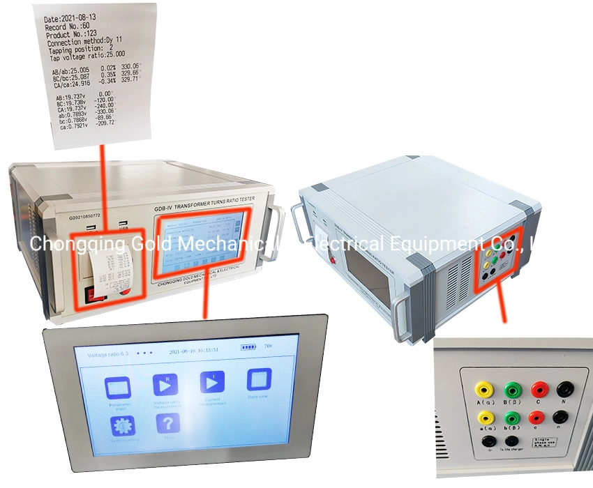 Automatic Substation Transformer Turn Ratio Meter TTR Ratio Tester