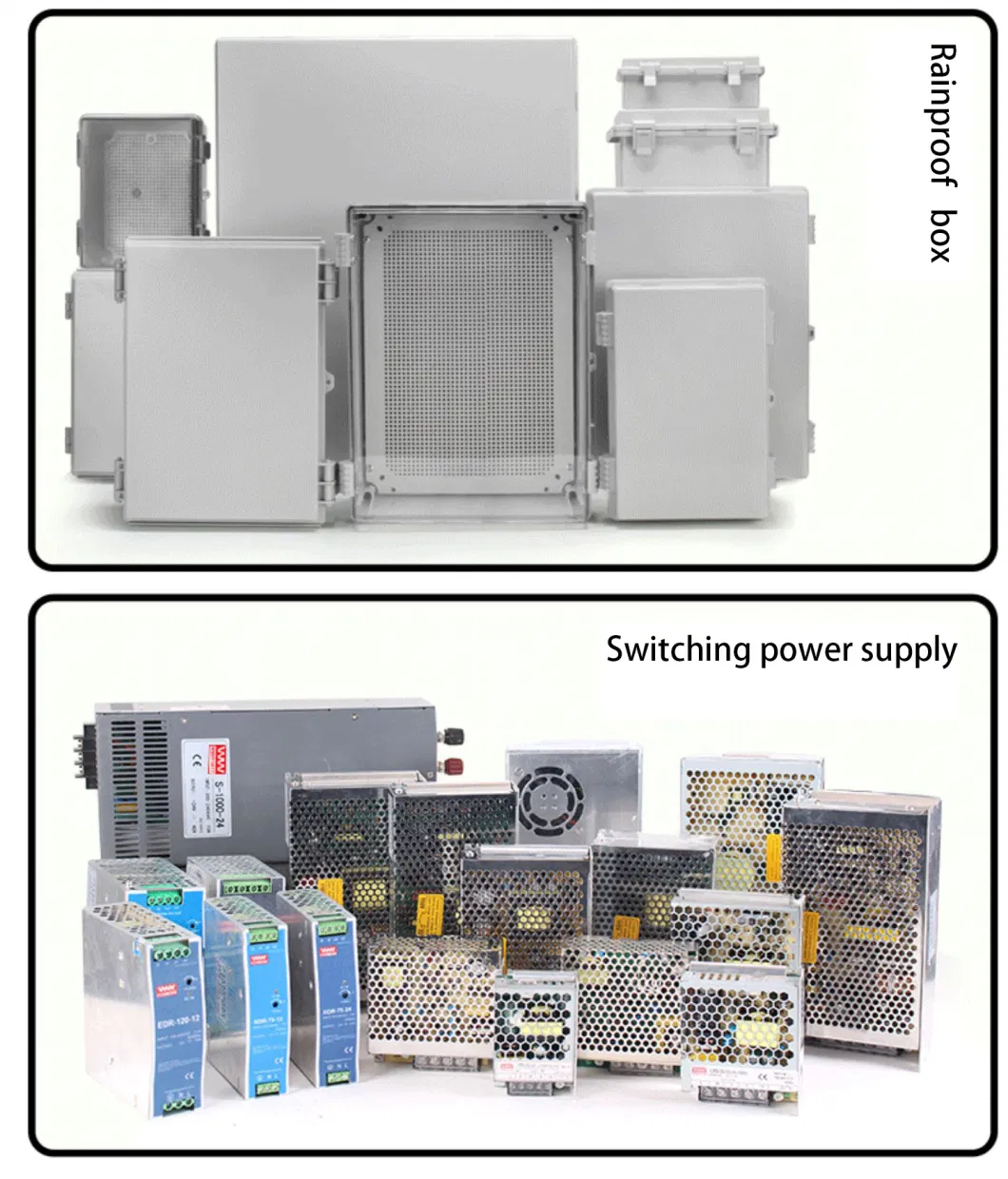 Rainproof Switching Power Supply Power Box 220V to 12V DC Monitoring Transformer